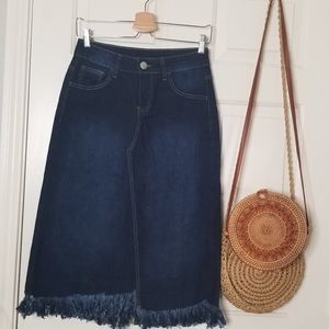 Be girl jean midi skirt